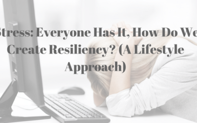 Stress: Everyone Has It, How Do we Create Resiliency? (A Lifestyle Approach)